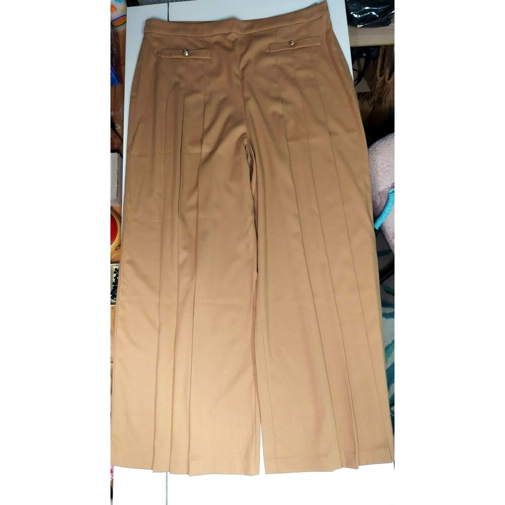 NEW Loft Wide Leg Pleated High Rise Trousers Career Work Professional Pants 18